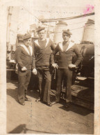Photographie Photo Vintage Snapshot Marine Militaire Bateau  - Guerra, Militares