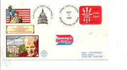 USA ETATS UNIS 1979 VISITE PAPE JEAN PAUL II - Schmuck-FDC