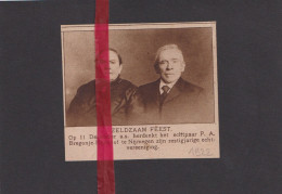 Nijmegen - Jubileum Echtpaar Bregonje X Nijenhof - Orig. Knipsel Coupure Tijdschrift Magazine - 1922 - Sin Clasificación