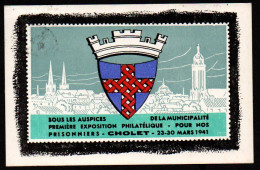 Carte Postale émise Pour La Première Exposition Philathelique Cholet - Bolli Commemorativi