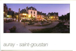 CPSM 10.5 X 15 Morbihan AURAY Le Port De Saint Goustanet La Place Vus De Nuit - Auray