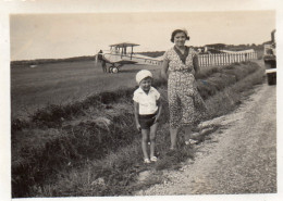 Photographie Photo Vintage Snapshot Avion Aviation Plane - Aviación