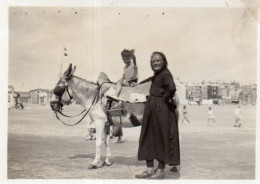 Photographie Photo Vintage Snapshot Plage Mode âne Donkey  - Places