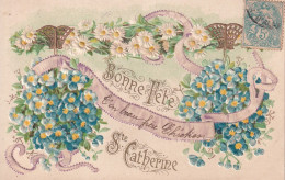 FANTAISIE(CARTE GAUFREE) FLEUR(SAINTE CATHERINE) - Saint-Catherine's Day