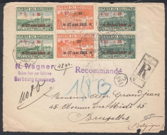 Luxembourg 1923 - Devant De Lettre Recommandée Avec Mi Nr.: 144/146 Et Prifix Nr.: 142/144 (x2).. (EB) AR-02731 - Usati