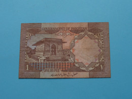 1 - One Rupee () Pakistan ( Zie / Voir SCANS ) Circulated ! - Pakistán