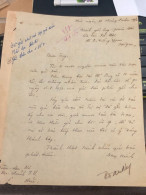 South Vietnam Letter-sent Mr Ngo Dinh Nhu -year-28/1/1953 No-357- 1 Pcs Paper Very Rare - Historical Documents