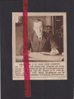Dr. Van Der Corput, Professor Hogeschool Groningen - Orig. Knipsel Coupure Tijdschrift Magazine - 1923 - Non Classés