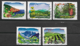 France 2009 Oblitéré Autoadhésif   N°  304 - 306 - 311 - 313 - 314   "   Flore Des Régions  Du Sud   " - Used Stamps