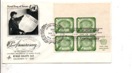 NATIONS UNIES FDC 1958 JOURNEE DROITS DE L'HOMME - FDC