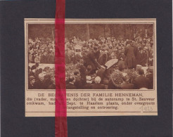 Haarlem - Begrafenis Familie Henneman Na Ongeval Te St Sauveur - Orig. Knipsel Coupure Tijdschrift Magazine - 1923 - Sin Clasificación