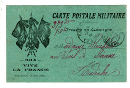 Carte Postale Militaire Vieve La France 1914 Correspondance Militaire 1915 - War 1914-18