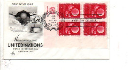 NATIONS UNIES FDC 1957 ORGANISATION METEOROLOGIQUE MONDIALE - FDC
