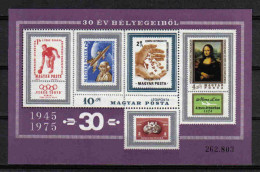 Hungary 1975 30 Y. Philately S/S Purple  Y.T. BF 120 ** - Blokken & Velletjes