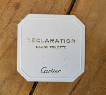 Carte Cartier Déclaration - Profumeria Moderna (a Partire Dal 1961)