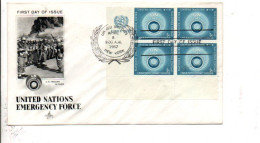 NATIONS UNIES FDC 1957 CASQUES BLEUS - FDC