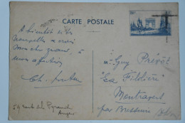 Entier Postal 80c Arc De Triomphe Paris 05.08.1940 - CHA03 - 2. Weltkrieg 1939-1945