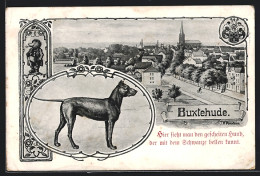 AK Buxtehude, Hund Und Ortsansicht  - Buxtehude