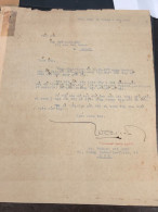 South Vietnam Letter-sent Mr Ngo Dinh Nhu -year-/1953 No-so- 1 Pcs Paper Very Rare - Historische Dokumente