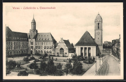 AK Worms, Lutherkirche Und Eleonorenschule  - Worms