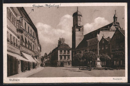 AK Weilheim / Obb., Hauptplatz Mit Denkmal  - Weilheim