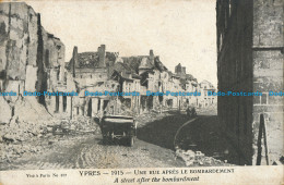 R027955 Ypres. A Street After The Bombardment. 1916 - World