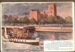 11674533 London Themsestrand Dampfer Kuenstlerkarte - Otros & Sin Clasificación