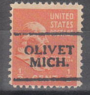 USA Precancel Vorausentwertungen Preo Locals Michigan, Olivet 701 - Precancels