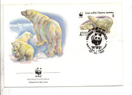 WWF FDC 1987 URSS OURS BLANC - Briefe U. Dokumente