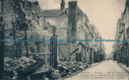 R028619 Guerre. Soissons. Commerce Street Bombarded By The Germen. Levy Fils - Welt