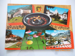 Cartolina Viaggiata "SOUVENIR PER ST. VINCENT" Vedutine 1972 - Aosta