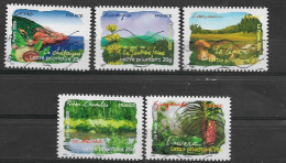 France 2009 Oblitéré Autoadhésif   N° 304 - 306 - 307 - 308  - 311  "   Flore Des Régions  Du Sud   " - Used Stamps