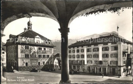 11673765 Schwyz Rathaus Mit Hotel Roessli Schwyz - Sonstige & Ohne Zuordnung