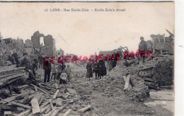 62- LENS- RUE EMILE ZOLA    14-18- GUERRE 1914-1918 - Lens