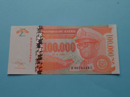 100.000 - Cent Mille Nouveaux Zaïres ( 30-6-1996 ) Banque Du ZAÏRE ( Zie / Voir SCANS ) UNC ! - Zaïre