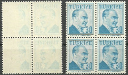 Turkey; 1957 Regular Postage Stamp 30 K. "Abklatsch Print" - Nuevos