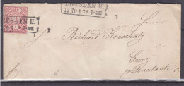 Allemagne - Norddeutscher Postbezirk - Lettre De  1870  ? - Oblit Dresden - Exp Vers Greiz - - Cartas & Documentos