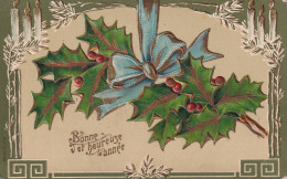 FANTAISIE(CARTE GAUFREE) FLEUR(BONNE ANNEE) - Santa Catalina