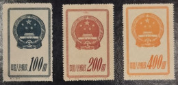 China- 1950 - Y.T. 907 + 908 + 909  - Thin Paper (?) - MNH - Unused Stamps