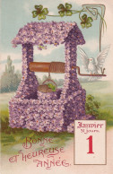 FANTAISIE(CARTE GAUFREE) FLEUR(BONNE ANNEE) - Santa Catalina