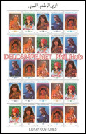 LIBYA 1992 Costumes Jewellery Folklore Heritage Women Girls Youth (m/s MNH) - Kostüme