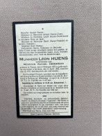 HUENS Léon °TIENEN 1907 +KERKOM 1943 - DEMARSIN - DECOSTER - CLAES - PEETERMANS - VRANCKX - Overlijden