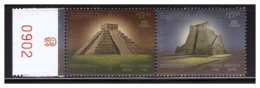 2022 50 ANIVERSARIO RELACIONES DIPLOMATICAS MÉXICO - CHINA, MNH  Pair Of MNH Stamps, Pyramid And Observatory - Mexiko