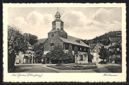 AK Bad Grund /Oberharz, Strassenpartie Mit Kirche Und N  - Oberharz