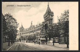 AK Aachen, Strassenpartie Am Hauptpostgebäude  - Aachen