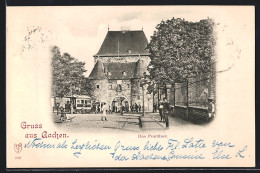 AK Aachen, Strassenbahn Vor Dem Pontthor  - Aken