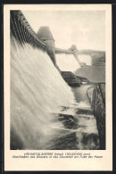 AK Möhnetalsperre, Überfliessen Des Wassers In Das Sturzbett Am Fusse Der Mauer  - Andere & Zonder Classificatie