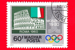 UNGHERIA - MAGYAR - 1979 - Giochi Olimpici Estivi 1980 - Mosca - Colosseo, Roma (Giochi 1960) - 60 - Gebruikt