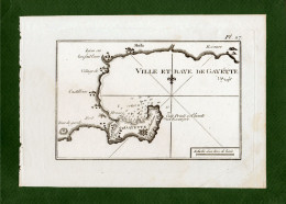 ST-IT GAETA (Latina) -Ville Et Baye De Gayette ROUX 1795~ CARTA NAUTICA Con Profondità Del Mare - Stampe & Incisioni