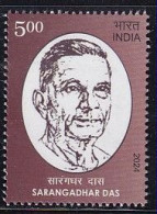 India MNH 2024, Sarangadhar Das, Odhisa Politician, Studied Sugar Technology, - Unused Stamps